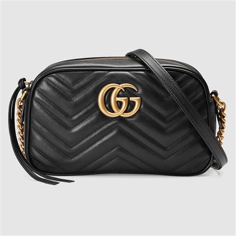 gucci black leather gg embossed handbag|gucci small shoulder bag black.